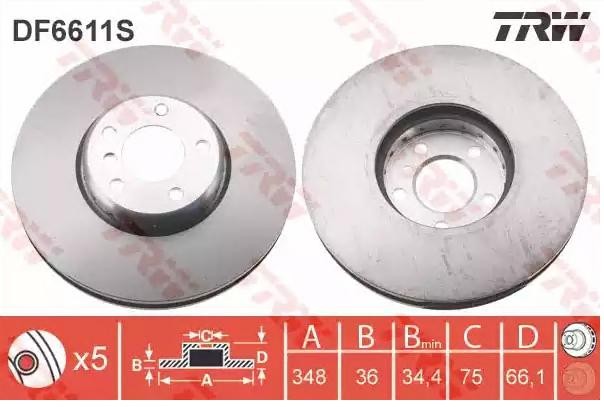 TRW Bremsscheibe BMW DF6611S 34116785669,6785669 Bremsscheiben,Scheibenbremsen TRW Bremsscheibe BMW DF6611S 34116785669,6785669 Bremsscheiben,Scheibenbremsen von TRW