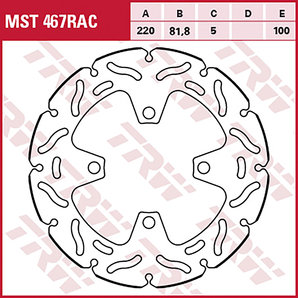 TRW Bremsscheiben Racing, Hinten Klappbar, windschnittig von TRW