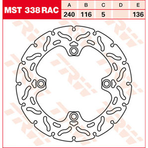 TRW Bremsscheiben Racing, Hinten Klappbar, windschnittig von TRW