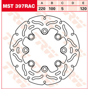 TRW Bremsscheiben Racing, Hinten Klappbar, windschnittig von TRW