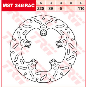 TRW Bremsscheiben Racing, Hinten Klappbar, windschnittig von TRW