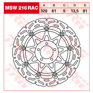 TRW Bremsscheiben Racing Vorne Klappbar, windschnittig TRW Bremsscheiben Racing Vorne Klappbar, windschnittig von TRW