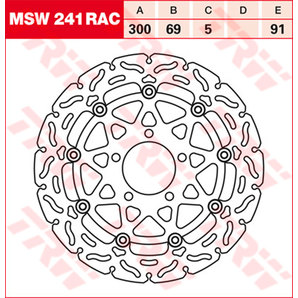 TRW Bremsscheiben Racing Vorne Klappbar, windschnittig TRW Bremsscheiben Racing Vorne Klappbar, windschnittig von TRW