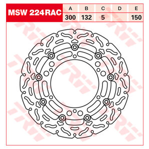 TRW Bremsscheiben Racing Vorne Klappbar, windschnittig TRW Bremsscheiben Racing Vorne Klappbar, windschnittig von TRW