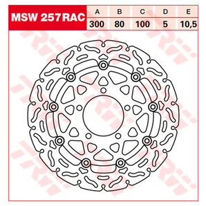 TRW Bremsscheiben Racing Vorne Klappbar, windschnittig TRW Bremsscheiben Racing Vorne Klappbar, windschnittig von TRW