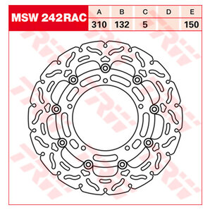 TRW Bremsscheiben Racing Vorne Klappbar, windschnittig TRW Bremsscheiben Racing Vorne Klappbar, windschnittig von TRW