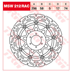 TRW Bremsscheiben Racing Vorne Klappbar, windschnittig von TRW