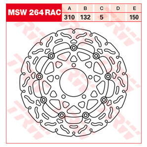 TRW Bremsscheiben Racing Vorne Klappbar, windschnittig TRW Bremsscheiben Racing Vorne Klappbar, windschnittig von TRW