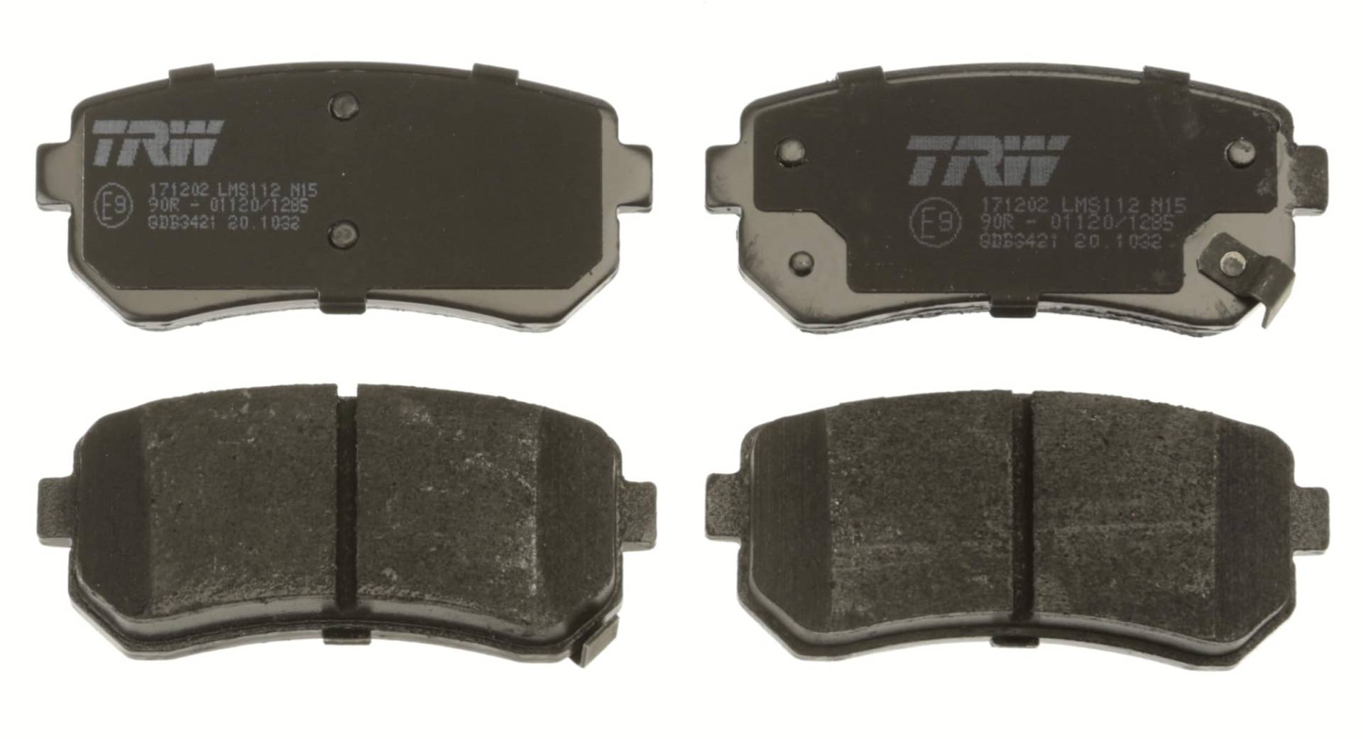 TRW GDB3421 Bremsbelagsatz 4-Teilig für Hyundai Tucson (LM, EL, ELH) 2009-2016 Hinterachse und Andere Fahrzeuge von TRW