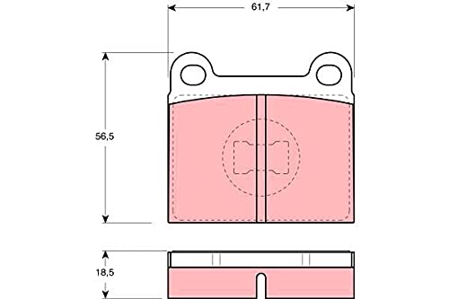 TRW GDB663 Bremsbelagsatz, Scheibenbremse - (4-teilig) von TRW