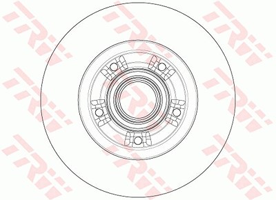 Trw 1x Bremsscheibe Hinterachse Voll [Hersteller-Nr. DF6203BS] für Renault von TRW