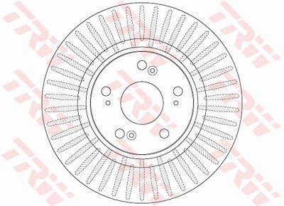 Trw 1x Bremsscheibe Vorderachse [Hersteller-Nr. DF6432S] für Honda von TRW
