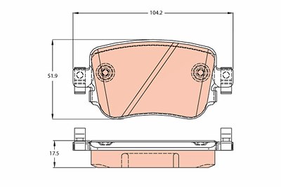 Trw Bremsbeläge hinten (Satz) [Hersteller-Nr. GDB2042] für Audi, Seat, Skoda, VW von TRW