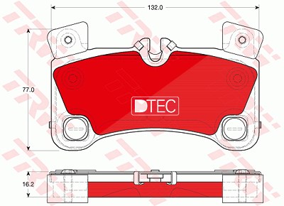 Trw Bremsbeläge hinten (Satz) [Hersteller-Nr. GDB1775DTE] für Audi, Porsche, VW von TRW