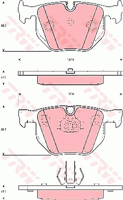 Trw Bremsbeläge hinten (Satz) [Hersteller-Nr. GDB1499] für BMW von TRW