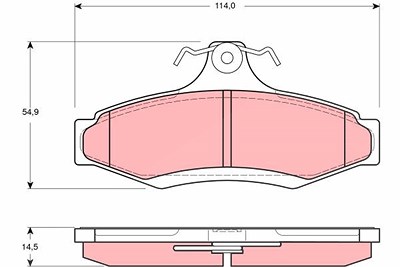 Trw Bremsbeläge hinten (Satz) [Hersteller-Nr. GDB3172] für Chevrolet, Daewoo, Ssangyong von TRW
