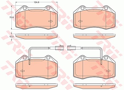 Trw Bremsbelagsatz, Scheibenbremse [Hersteller-Nr. GDB2045] für Abarth, Alfa Romeo von TRW
