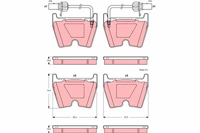 Trw Bremsbelagsatz, Scheibenbremse [Hersteller-Nr. GDB1507] für Audi, Lamborghini, VW von TRW