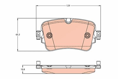 Trw Bremsbeläge hinten (Satz) [Hersteller-Nr. GDB2131] für Audi von TRW