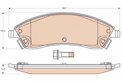 Trw Bremsbelagsatz, Scheibenbremse [Hersteller-Nr. GDB4451] für Cadillac von TRW