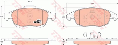 Trw Bremsbelagsatz, Scheibenbremse [Hersteller-Nr. GDB1690] für Citroën, Ds, Peugeot von TRW