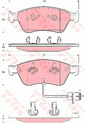 Trw Bremsbelagsatz, Scheibenbremse [Hersteller-Nr. GDB1598] für Audi von TRW