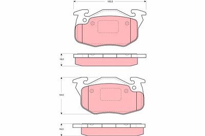 Trw Bremsbelagsatz, Scheibenbremse [Hersteller-Nr. GDB1615] für Citroën von TRW