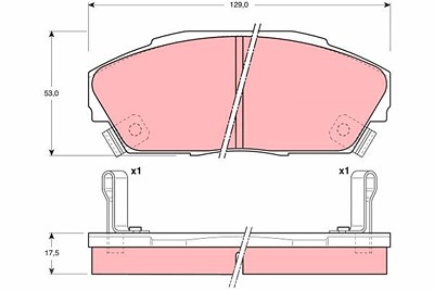 Trw Bremsbelagsatz, Scheibenbremse [Hersteller-Nr. GDB3034] für Acura, Honda von TRW