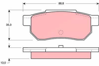 Trw Bremsbelagsatz, Scheibenbremse [Hersteller-Nr. GDB775] für Honda von TRW