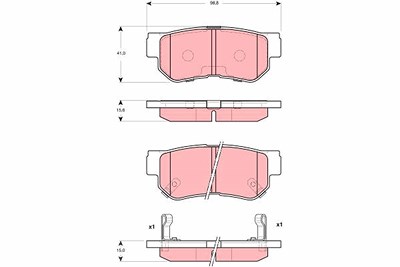 Trw Bremsbelagsatz, Scheibenbremse [Hersteller-Nr. GDB3298] für Honda, Hyundai, Kia von TRW