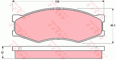 Trw Bremsbelagsatz, Scheibenbremse [Hersteller-Nr. GDB318] für Infiniti, Nissan von TRW