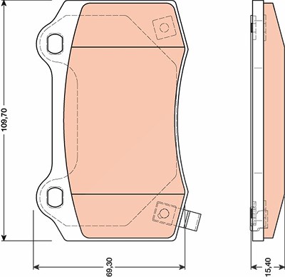 Trw Bremsbelagsatz, Scheibenbremse [Hersteller-Nr. GDB4171] für Chevrolet, Chrysler, Jeep von TRW