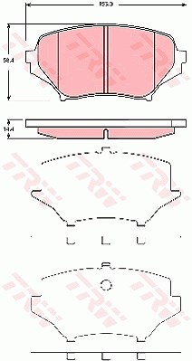 Trw Bremsbelagsatz, Scheibenbremse [Hersteller-Nr. GDB3401] für Mazda von TRW