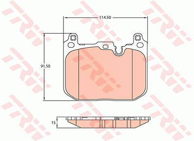 Trw Bremsbelagsatz, Scheibenbremse [Hersteller-Nr. GDB2137] für Mini von TRW