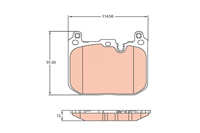 Trw Bremsbelagsatz, Scheibenbremse [Hersteller-Nr. GDB2137] für Mini von TRW