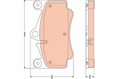 Trw Bremsbelagsatz, Scheibenbremse [Hersteller-Nr. GDB1778] für Porsche von TRW