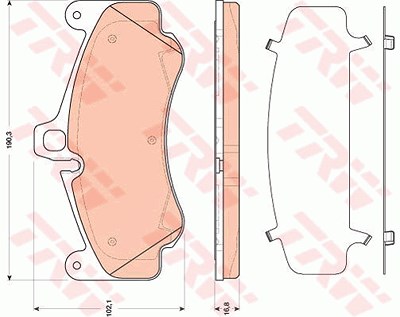 Trw Bremsbelagsatz, Scheibenbremse [Hersteller-Nr. GDB1817] für Porsche von TRW