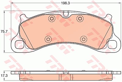 Trw Bremsbelagsatz, Scheibenbremse [Hersteller-Nr. GDB2057] für Porsche von TRW