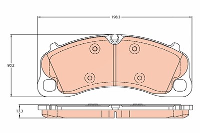 Trw Bremsbelagsatz, Scheibenbremse [Hersteller-Nr. GDB2089] für Porsche von TRW