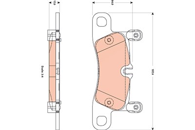 Trw Bremsbelagsatz, Scheibenbremse [Hersteller-Nr. GDB1876] für Porsche von TRW