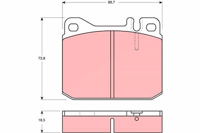 Trw Bremsbelagsatz, Scheibenbremse [Hersteller-Nr. GDB1103] für VW von TRW
