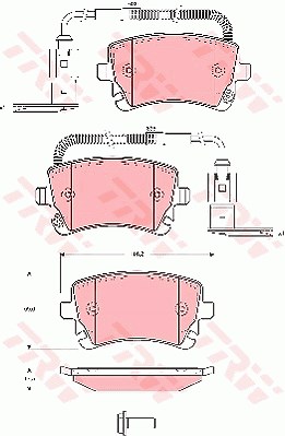 Trw Bremsbelagsatz, Scheibenbremse [Hersteller-Nr. GDB1508] für VW von TRW