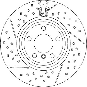 Trw 1x Bremsscheibe [Hersteller-Nr. DF6606S] für BMW von TRW