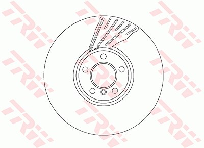 Trw 1x Bremsscheibe [Hersteller-Nr. DF6622S] für BMW von TRW