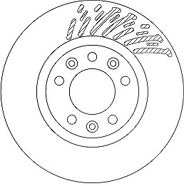 Trw Bremsscheibe Vorderachse belüftet [Hersteller-Nr. DF6657] für Citroën, Opel, Peugeot, Vauxhall von TRW
