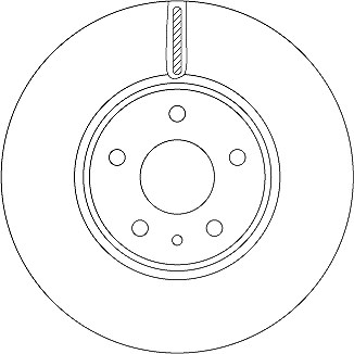 Trw Bremsscheibe Vorderachse belüftet [Hersteller-Nr. DF6811] für Ford von TRW
