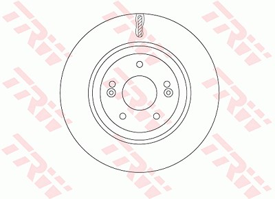 Trw Bremsscheibe Vorderachse belüftet [Hersteller-Nr. DF7592] für Hyundai, Kia von TRW