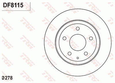Trw Bremsscheibe [Hersteller-Nr. DF8115] für Mazda von TRW