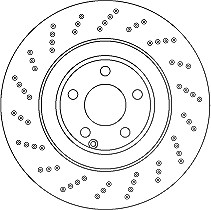Trw 1x Bremsscheibe [Hersteller-Nr. DF6668S] für Mercedes-Benz von TRW