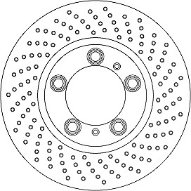 Trw 1x Bremsscheibe [Hersteller-Nr. DF6779S] für Porsche von TRW